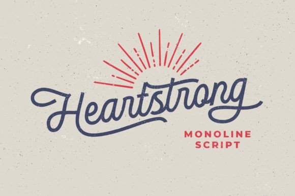 Heartstrong: A Monoline Script with Character