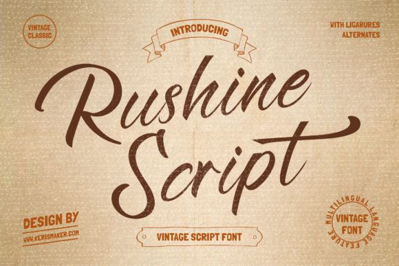 Rushine: The Calligraphy Brush Stroke Font with Modern Soul