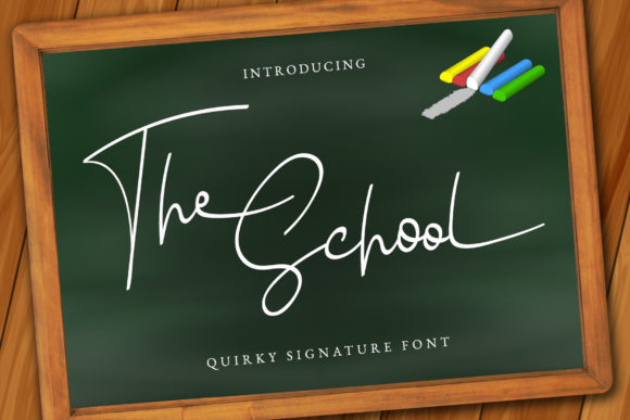 The School Font: A Fun, Quirky Script for Standout Designs
